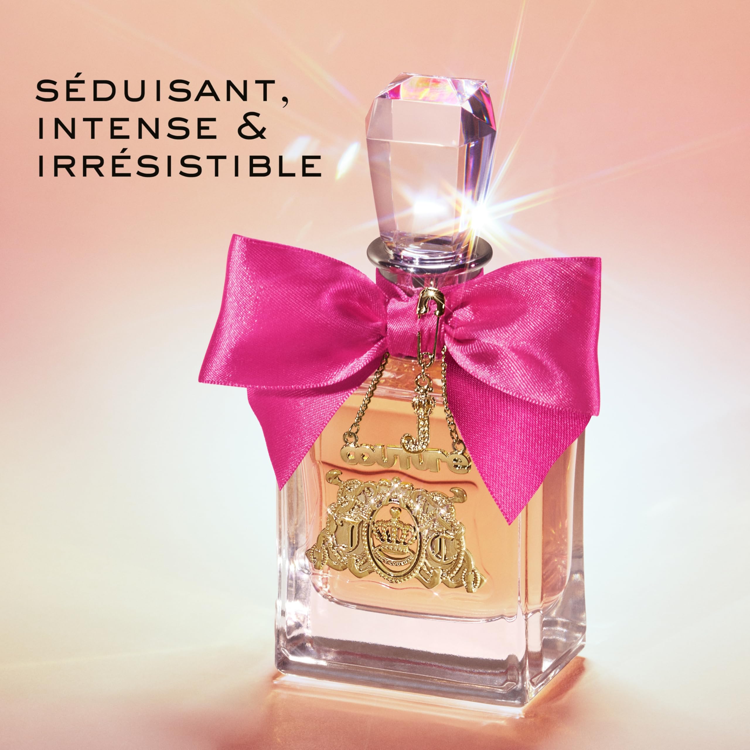 Juicy Couture bottle next to a wallet showing 1 fl oz purse-friendly size