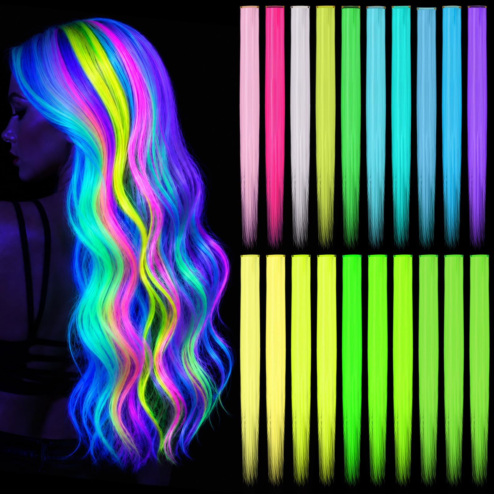 Juinte front packaging showing multicolor 20-piece set and easy styling benefit