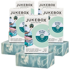 JUKEBOX five-pack front packaging showing scent trio and natural benefits
