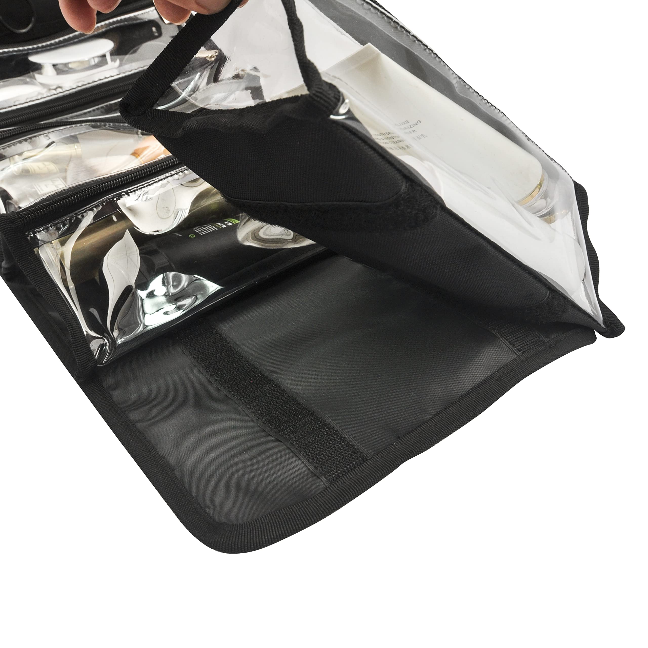 Jula Vance pouch double-zipper detail preventing spills and flexible use benefit