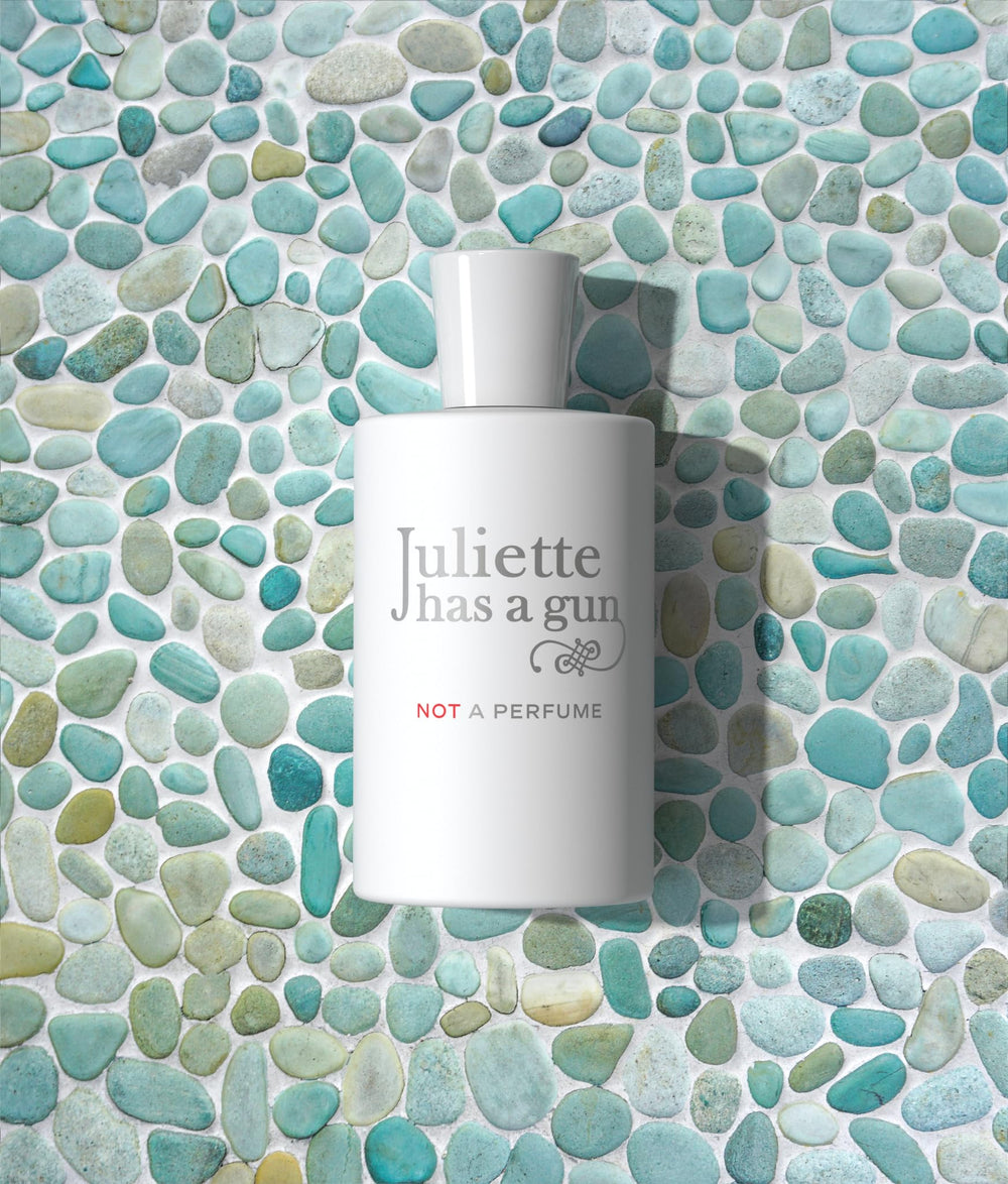 Juliette Has A Gun label typography close-up indicating brand and elegant clarity