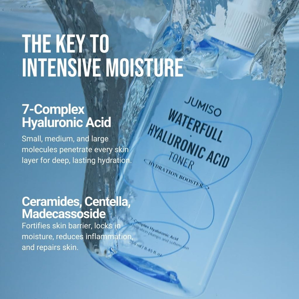 JUMISO pouring into hand to show absorbent, non-sticky hydration benefit