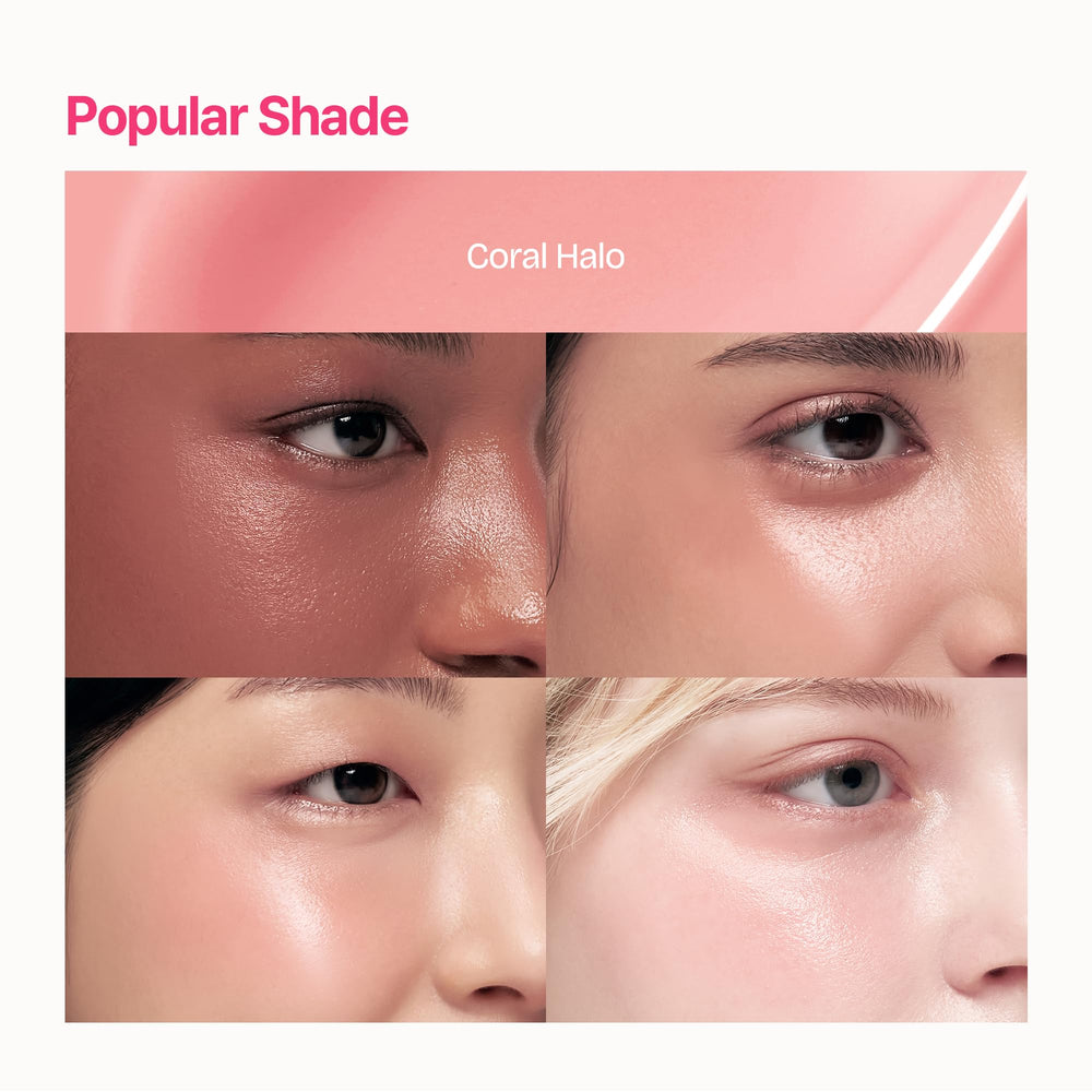 JUNG SAEM MOOL swatch on arm showing Coral Halo color payoff