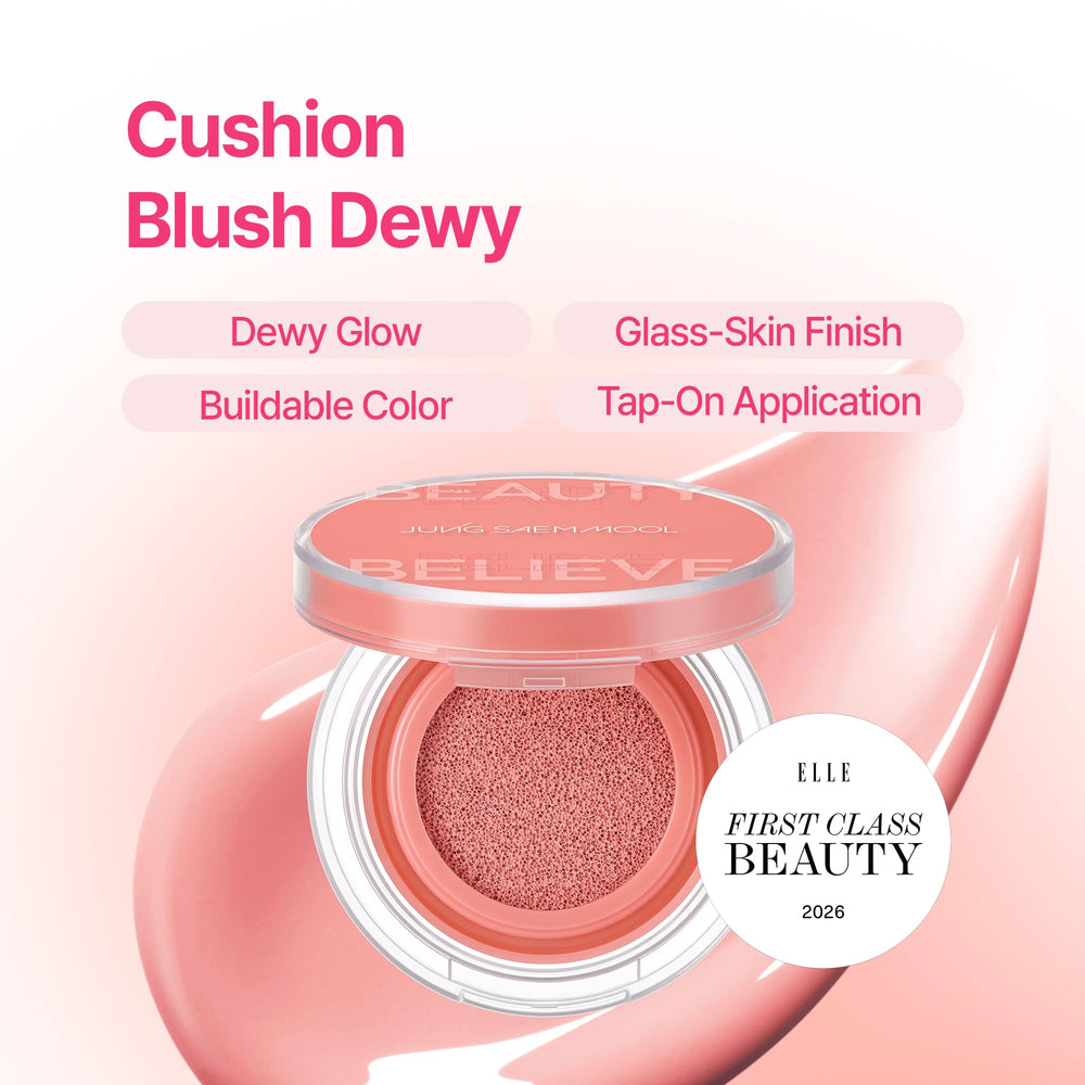 JUNG SAEM MOOL cushion blush beside bag showing travel-friendly benefit