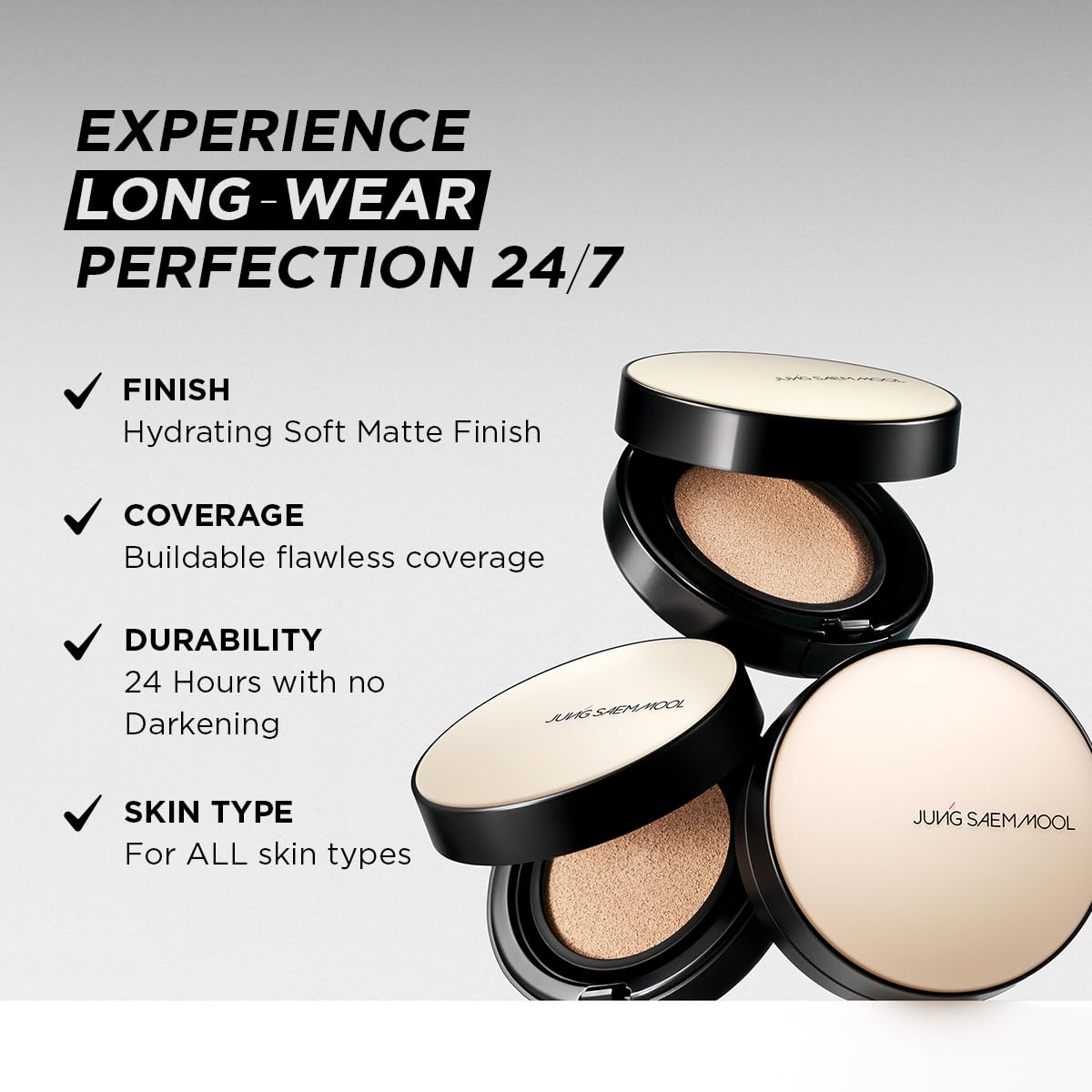 JUNG SAEM MOOL formula droplet on skin showing hydrating ingredients benefit