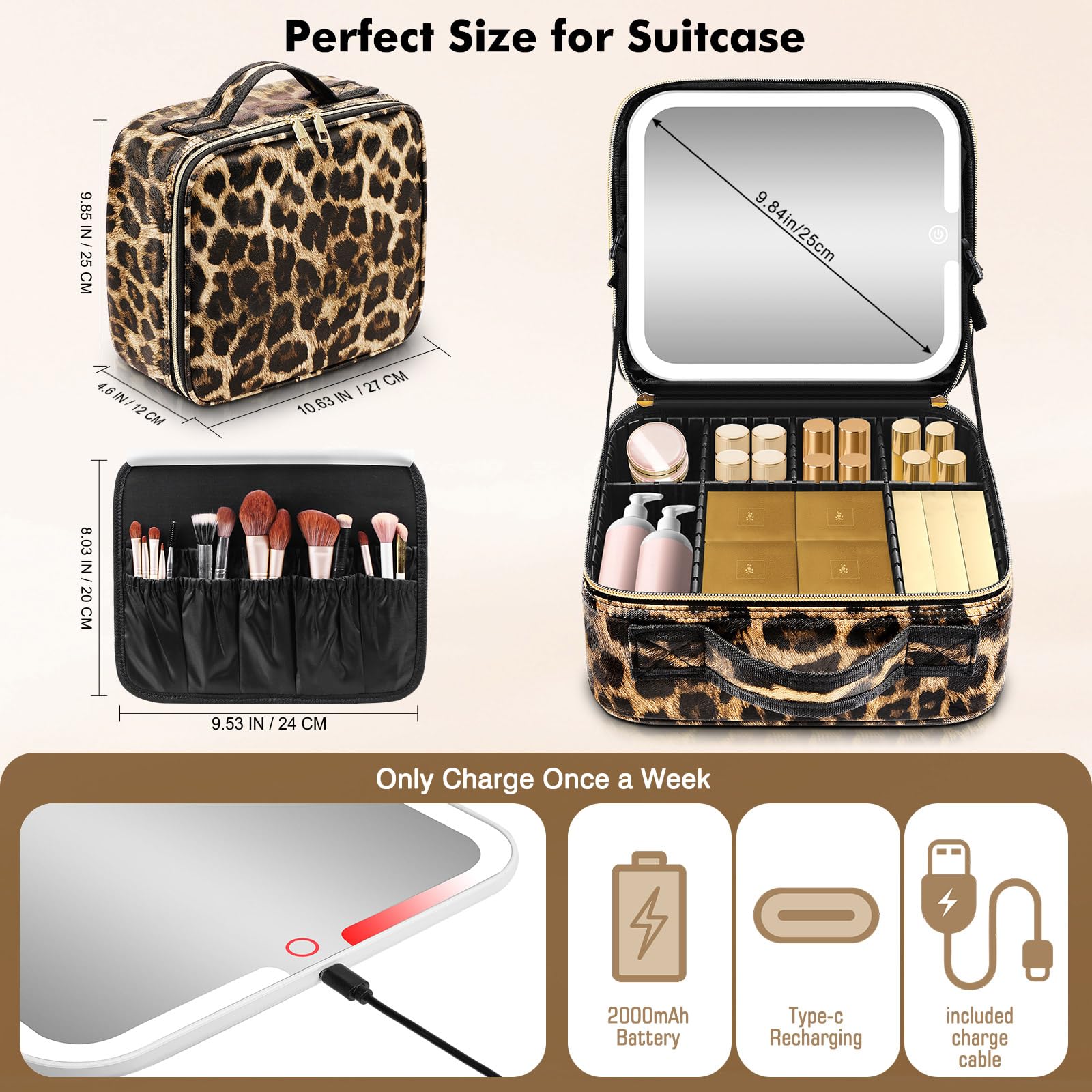 Junyaoxuan dividers and brushes organized to maximize space