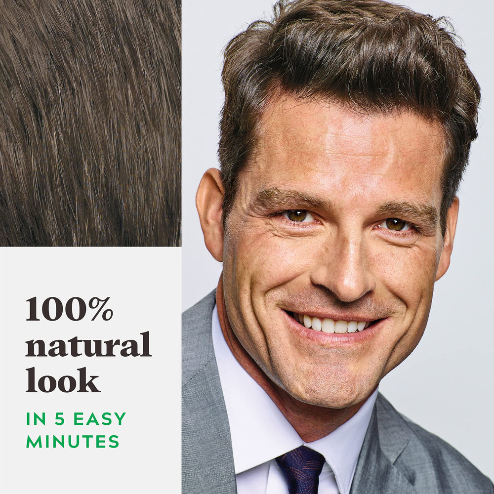 Just For Men after-application hair result showing natural blended color benefit