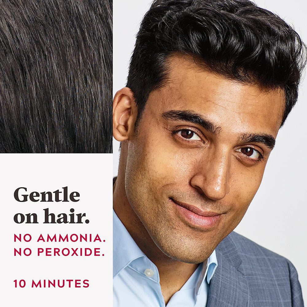 Just For Men application in use showing quick comb-in coverage