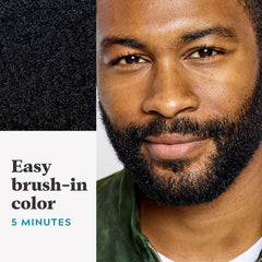 Just For Men before and after beard comparison showing fuller look