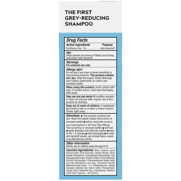 Just for Men Control GX back label with usage instructions and ingredient focus