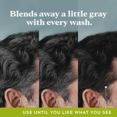 Just for Men close-up of ingredients label highlighting keratin for fuller hair
