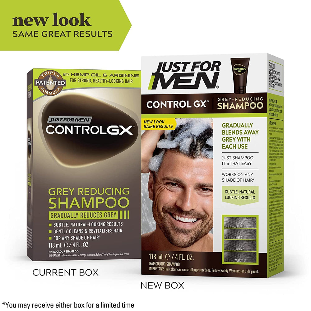 Just for Men Control GX on bathroom shelf suggesting daily grooming routine