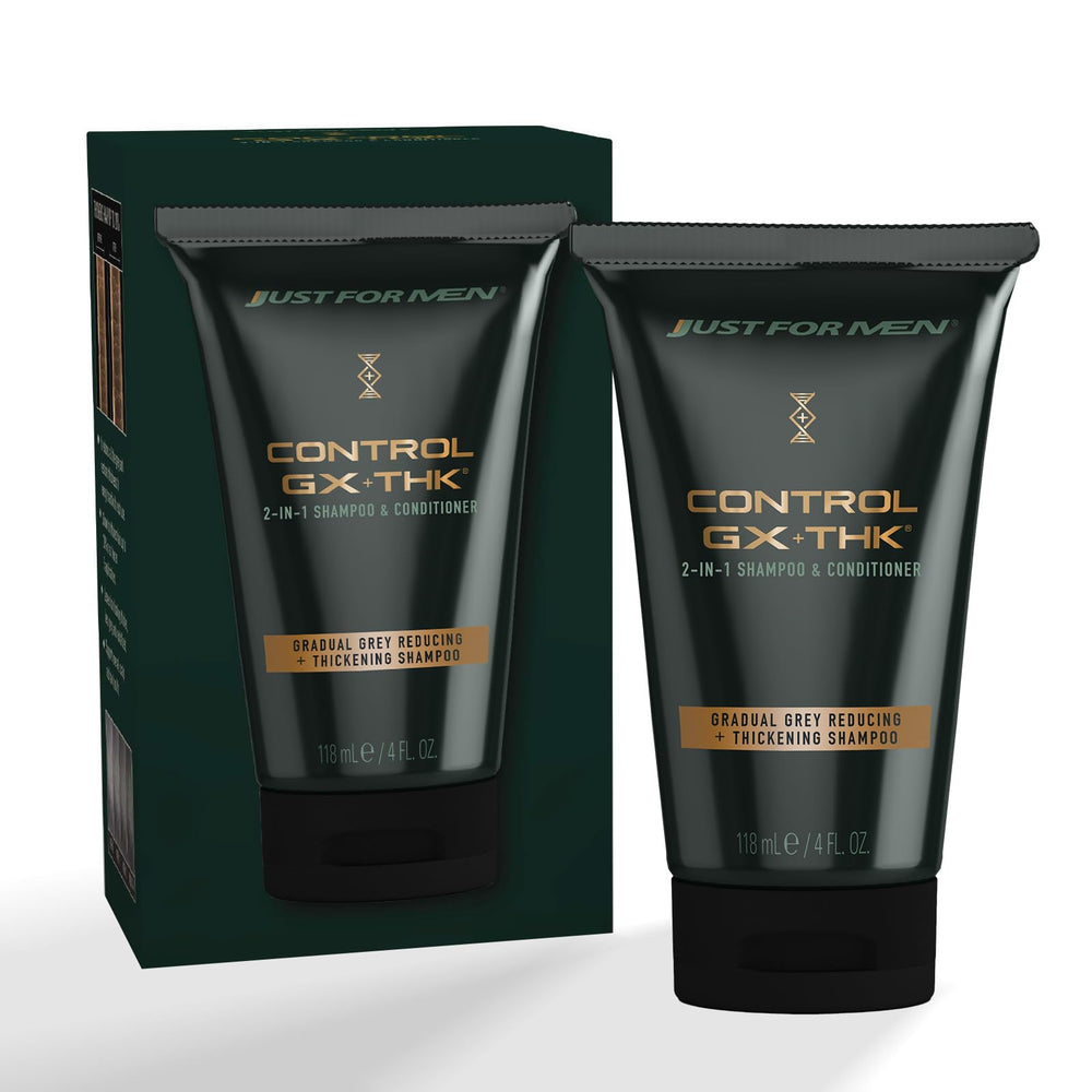 Just for Men bottle front view showing product branding and benefits
