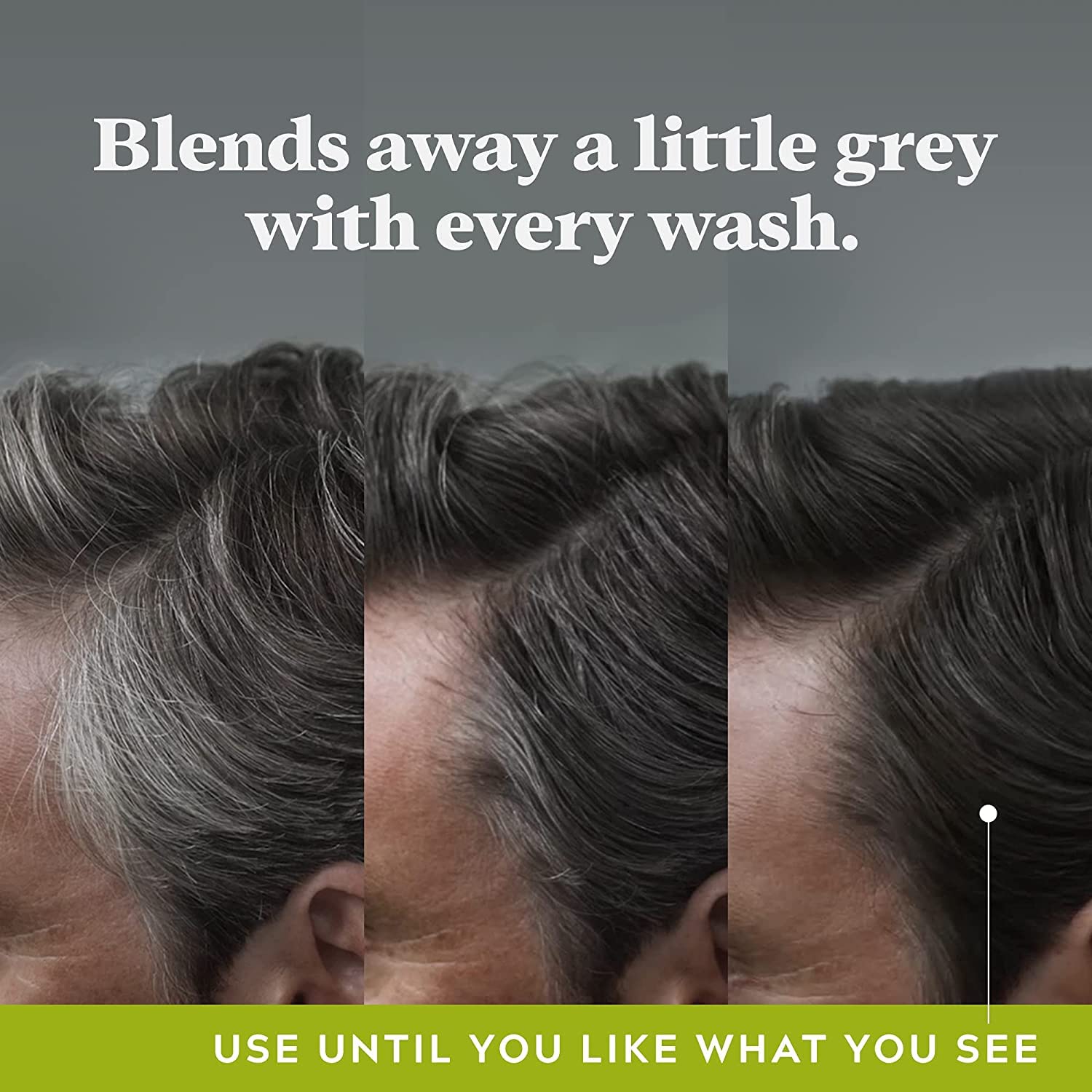 Just for Men Control GX in shower being applied for gradual grey reduction