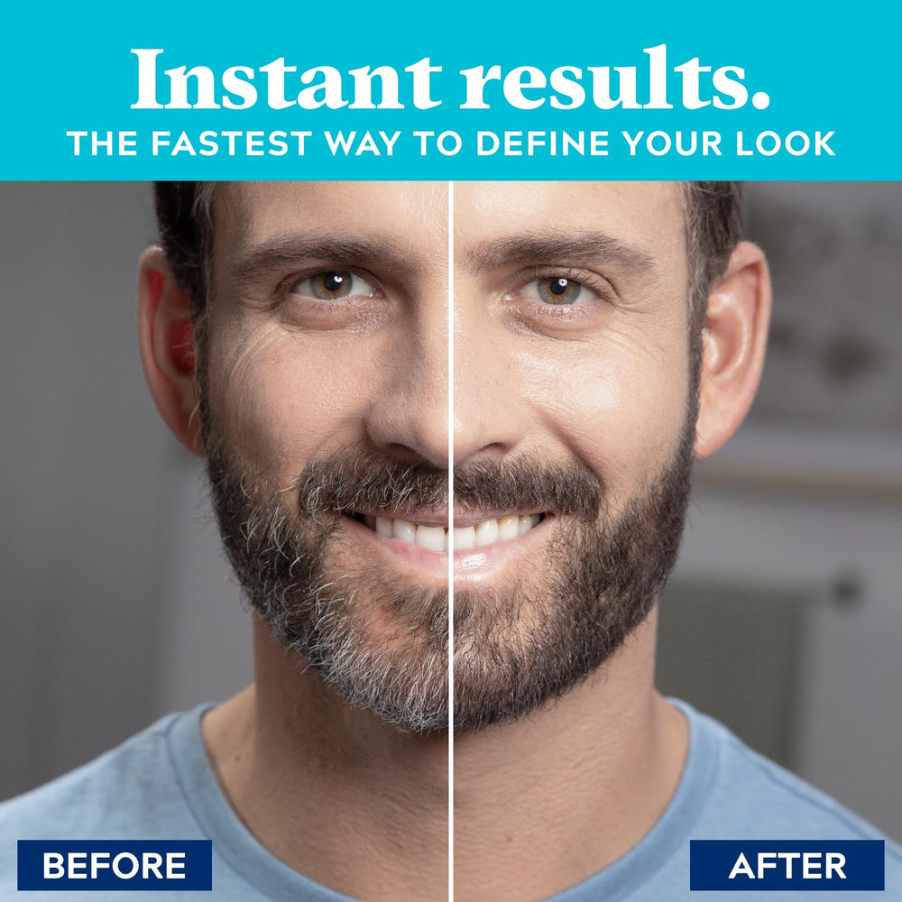 Just for Men application brush close-up demonstrating precise coverage