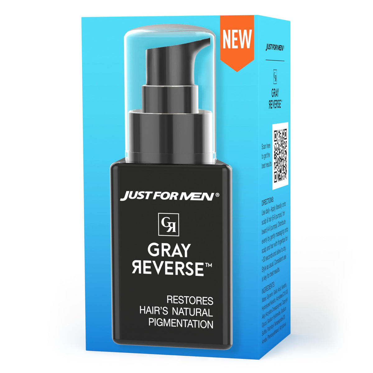 Just for Men front bottle view showing label and ease of use