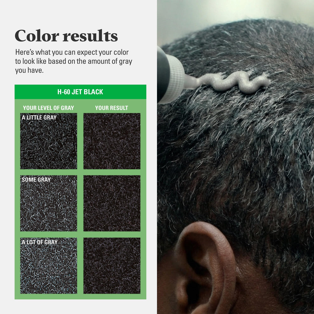 Just for Men label close-up showing keratin olive oil vitamin E benefits