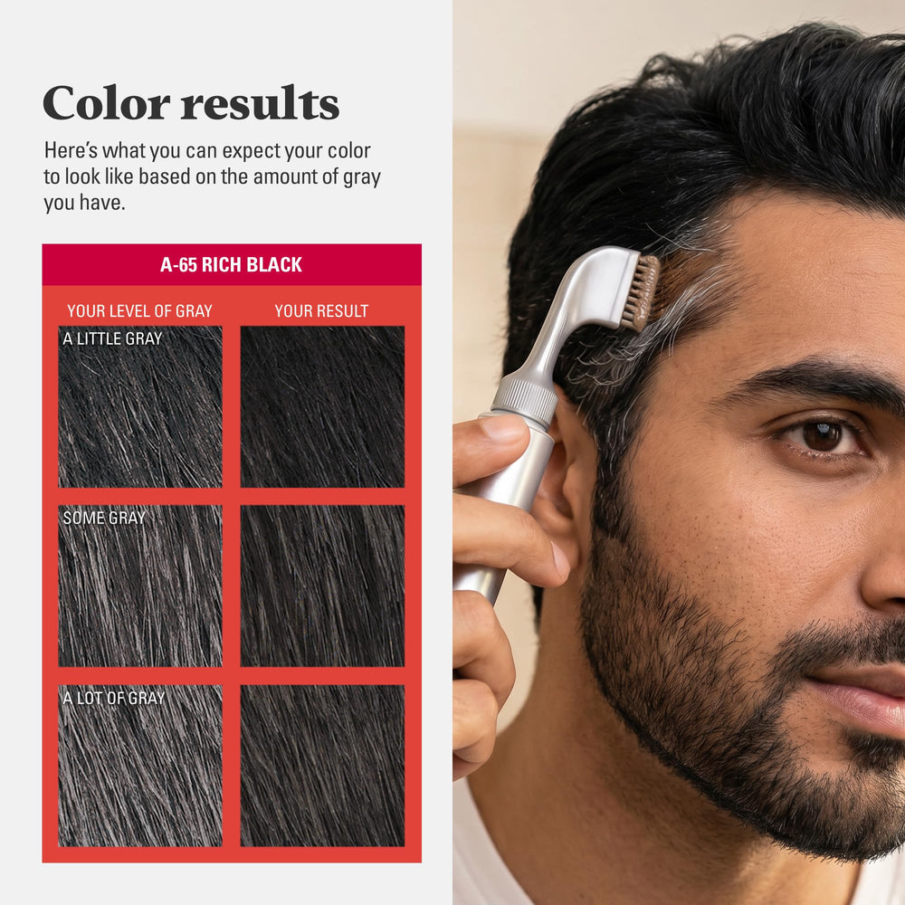 Just For Men finished hairstyle in lifestyle setting showing confidence