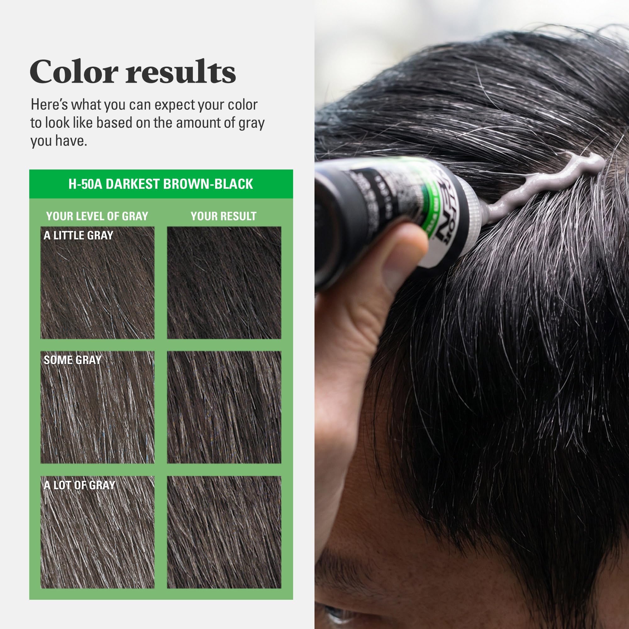 Just For Men lifestyle image of man applying color in shower for quick at-home results