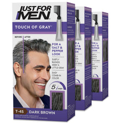 Just For Men packaging front showing shade T-45 and benefit of natural look