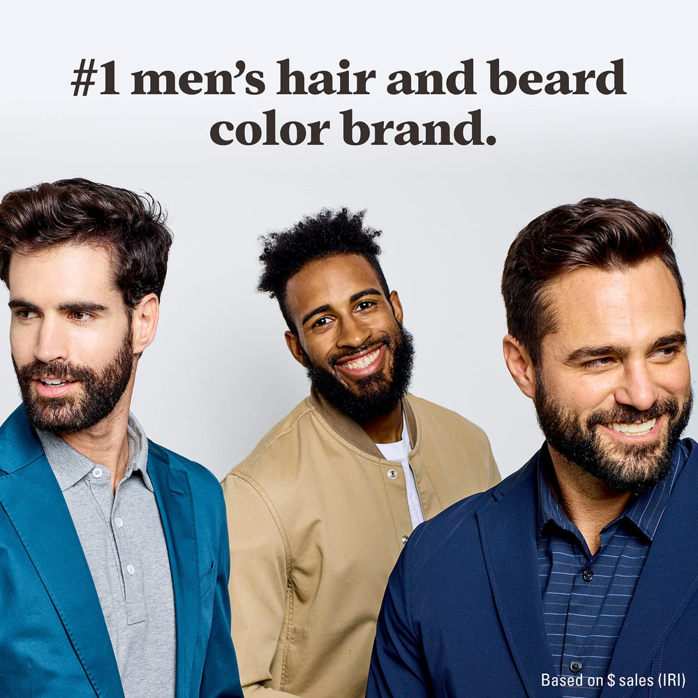 Just For Men box next to ruler for size and quantity comparison benefit
