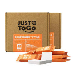 JUST TO GO front packaging showing 96-count convenience