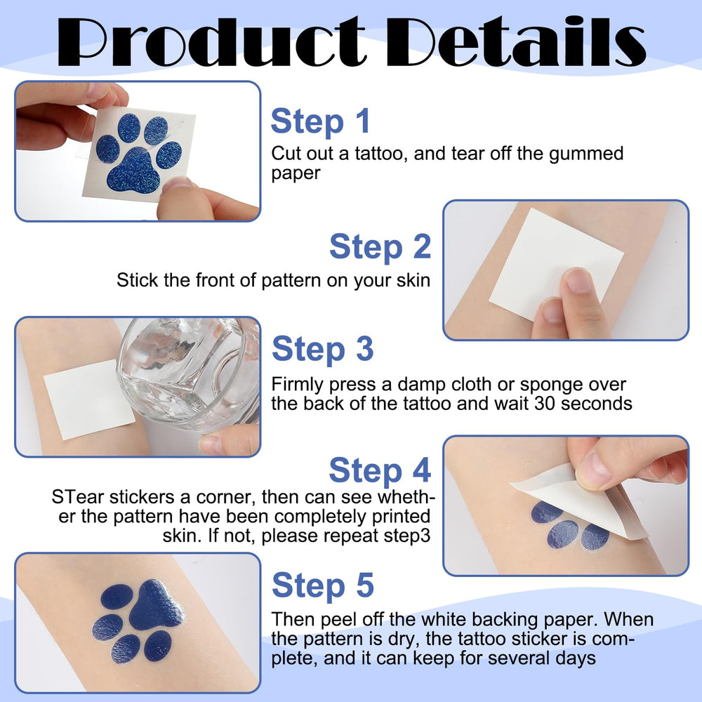 Jutom paw tattoo applied on cheek showing festive look and easy use