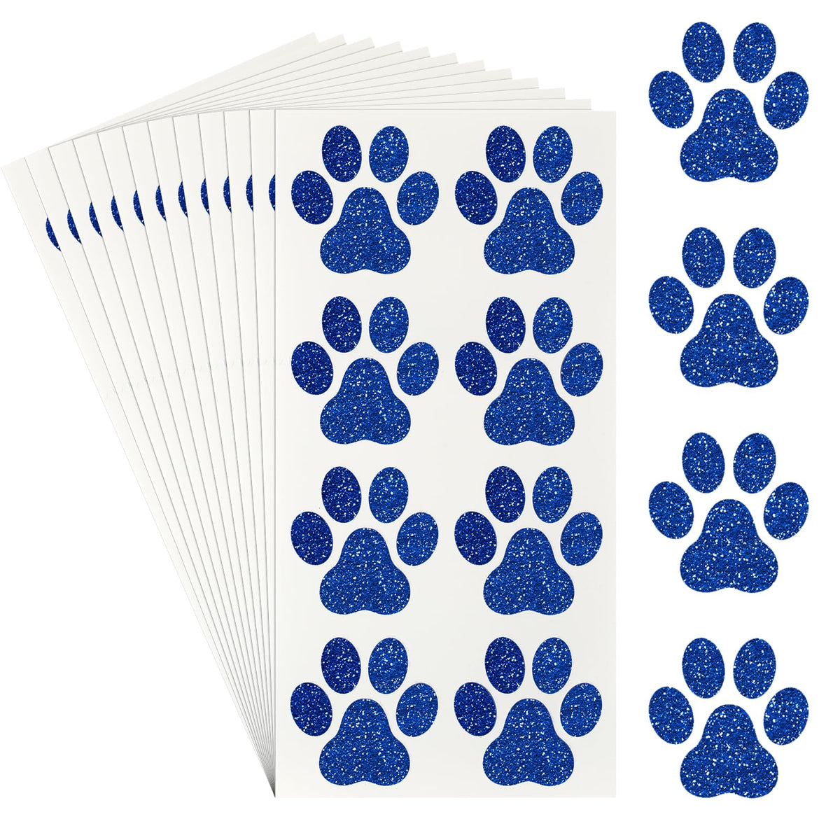 Jutom front packaging showing 30 sheets and 240 glitter paw tattoos for parties