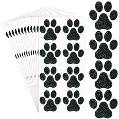 Jutom front sheet packaging showing 30 sheets and black glitter paws for easy party use