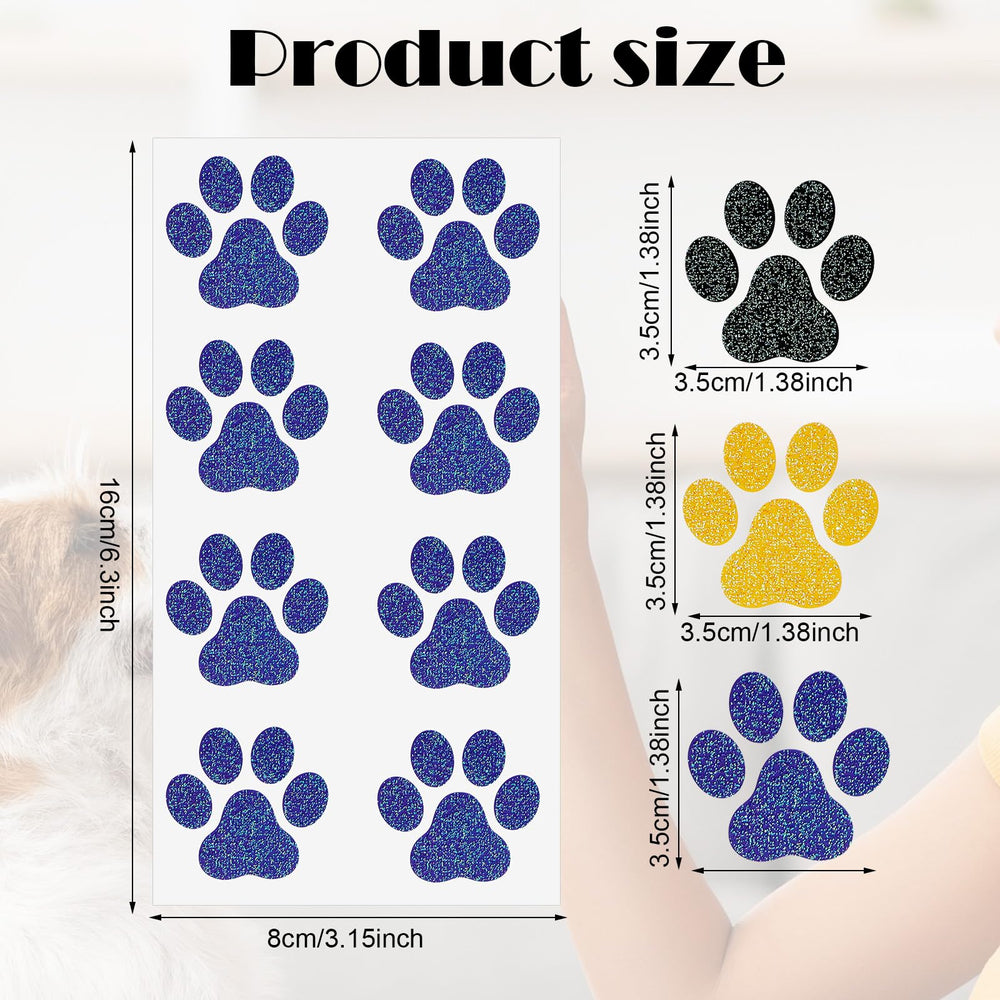Jutom sheet close-up with glitter paw prints highlighting clear design detail