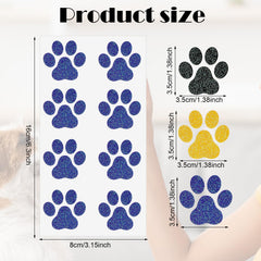 Jutom sheet close-up with glitter paw prints highlighting clear design detail
