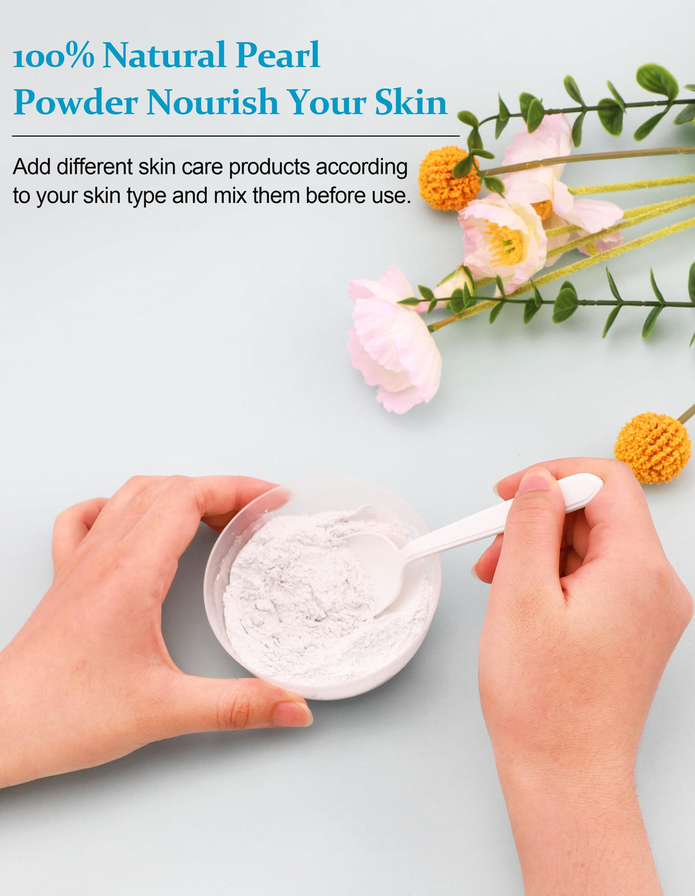 Jutqut powder being mixed in bowl for quick mask blending and even application