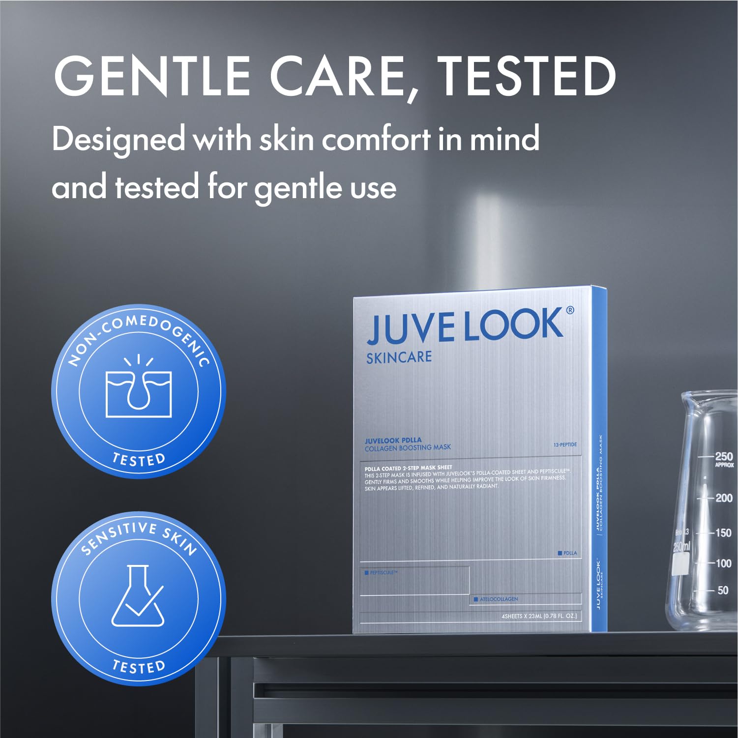 JUVELOOK mask on bathroom counter suggesting at-home ritual
