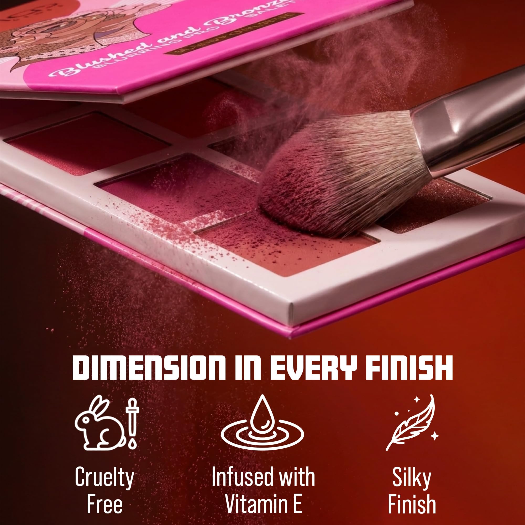 Juvia's Place applying shade with brush illustrates buildable pigment and seamless blending