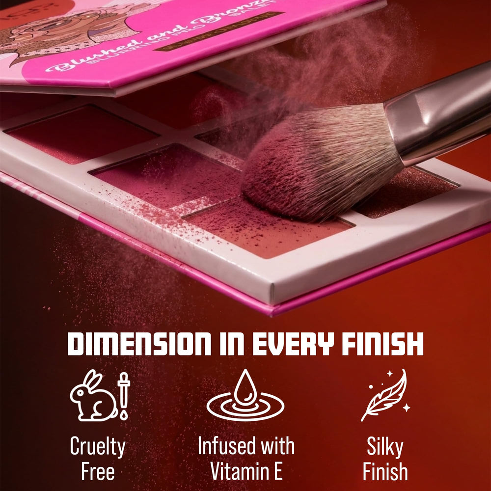 Juvia's Place applying shade with brush illustrates buildable pigment and seamless blending