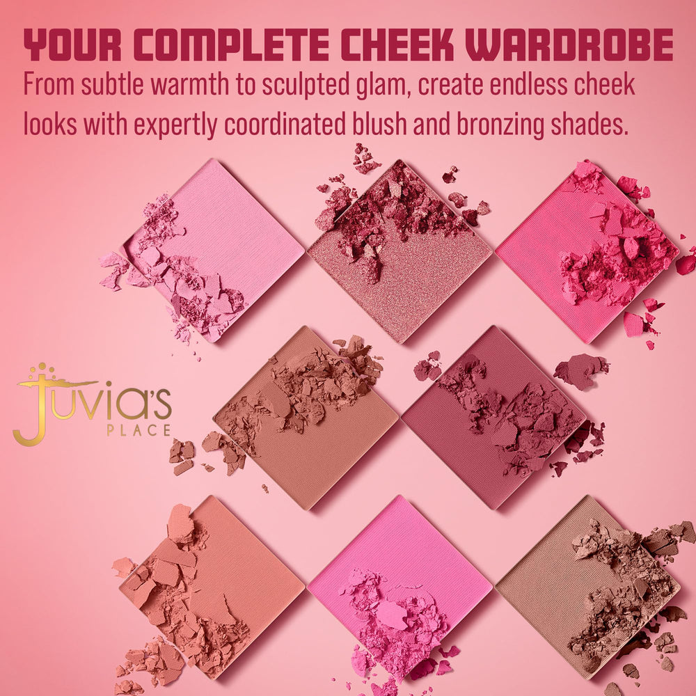Juvia's Place arm swatches demonstrating buildable pigment and shade range