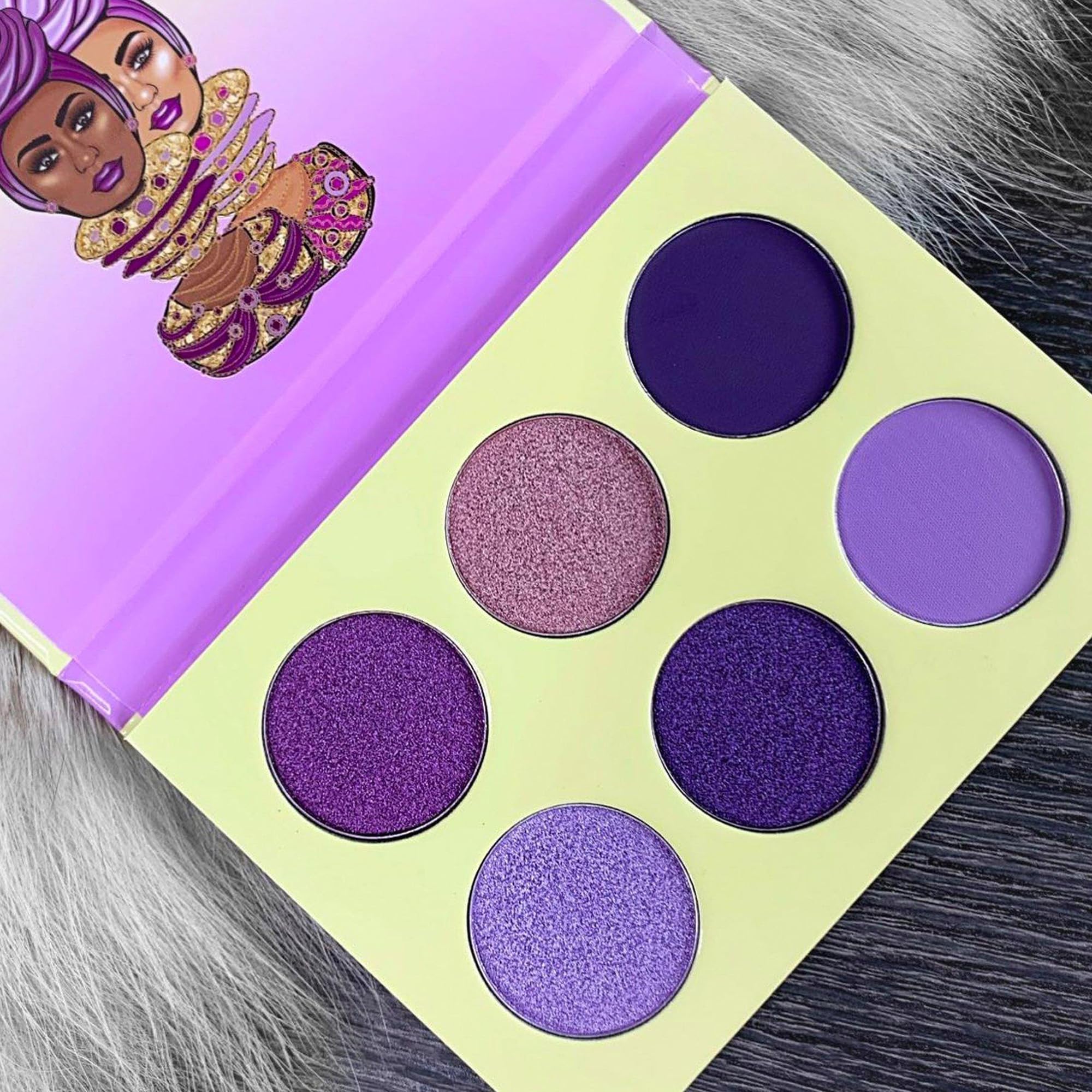 Juvia's Place palette applied on model eye demonstrating wearable violet makeup