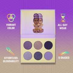 Juvia's Place close-up of matte pan texture for smooth blending benefits