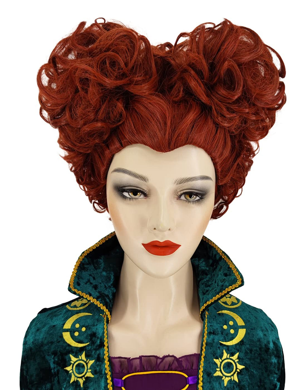 Juziviee front view brown wig showing natural wave and ready-to-wear look