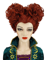 Juziviee front view brown wig showing natural wave and ready-to-wear look
