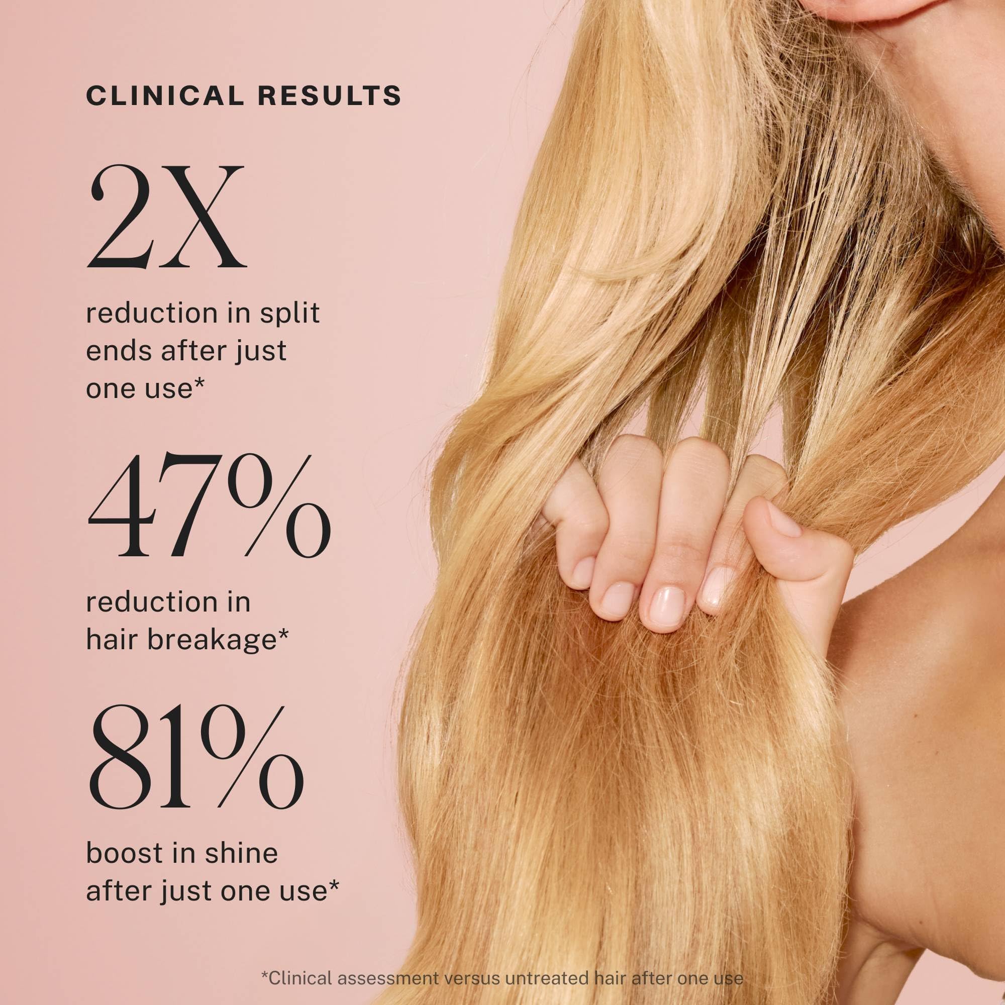 JVN being applied to wet hair in shower for quick one-minute treatment benefit