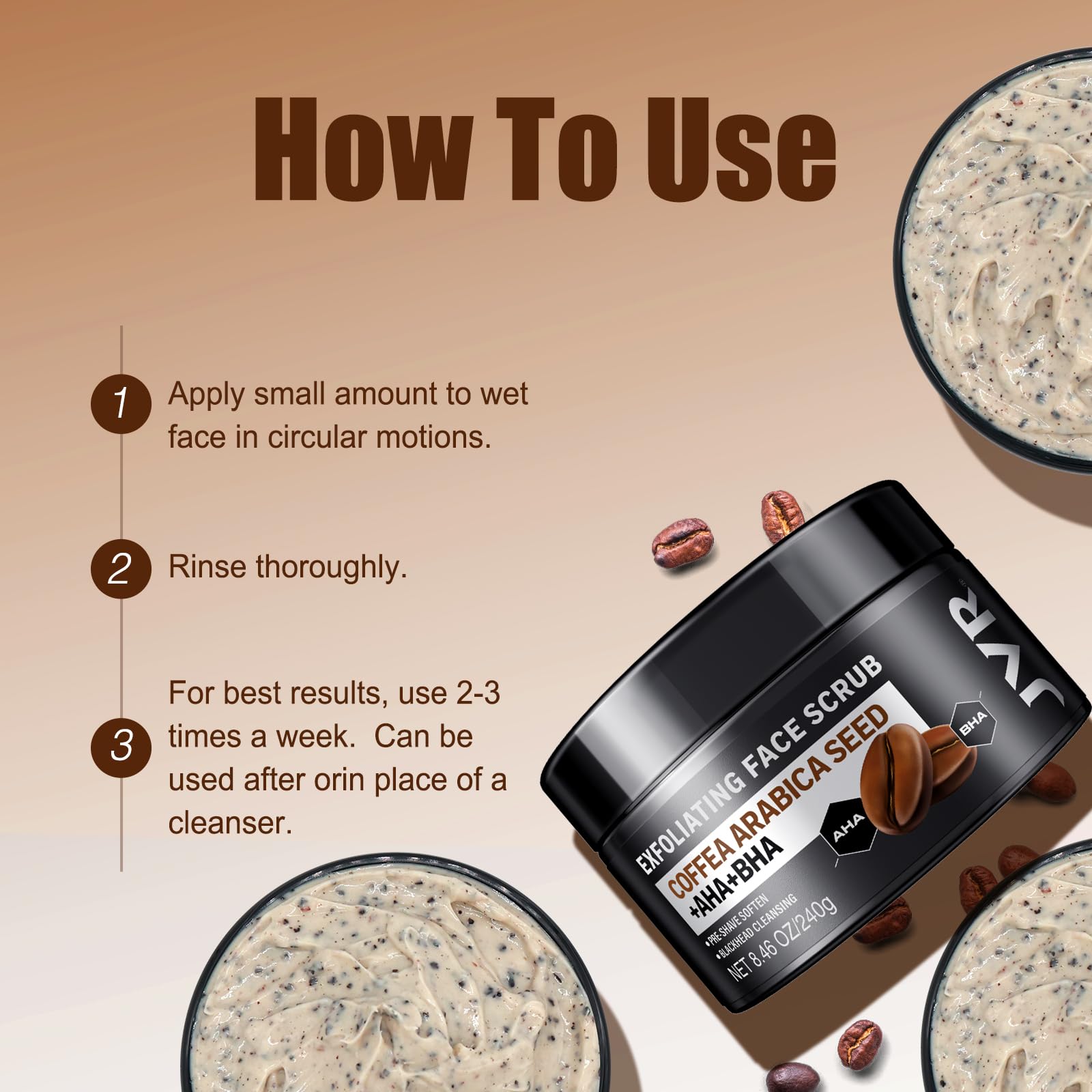 JVR included spoon with open lid, highlights measured application benefit