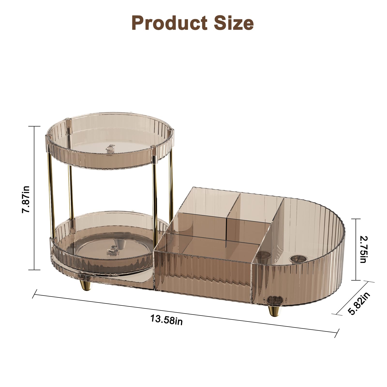 Jywantful clear acrylic and gold accents highlighting elegant durable finish
