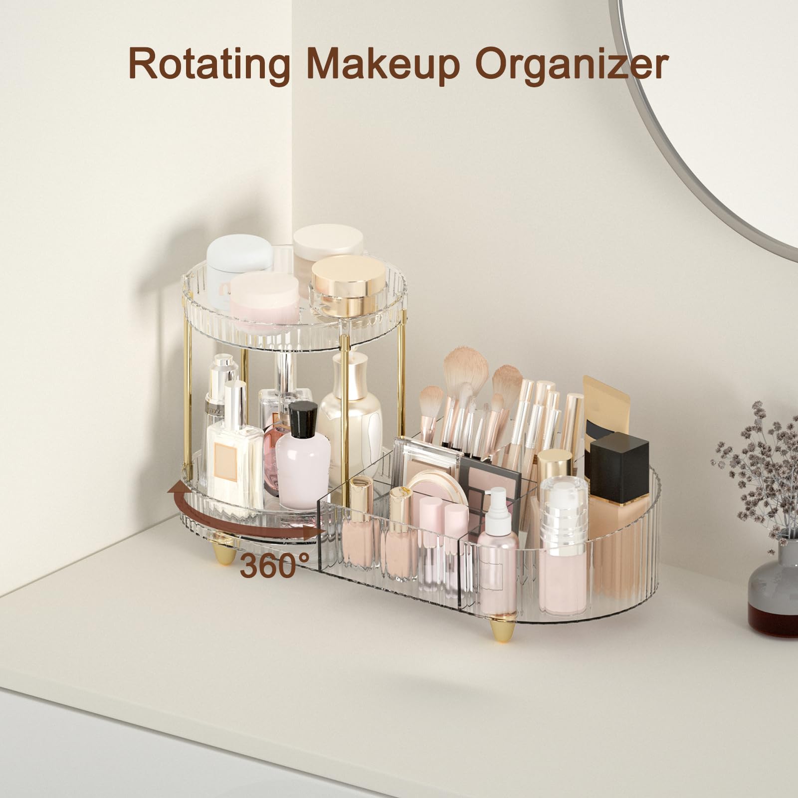 Jywantful top view filled with perfumes displays clear visibility and space saving