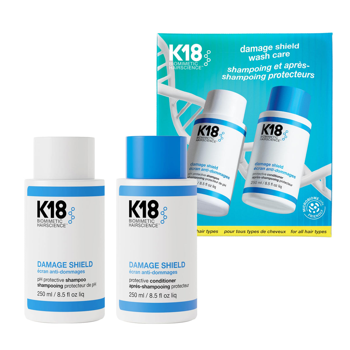 K18 front packaging showing set and benefit of color-safe protection