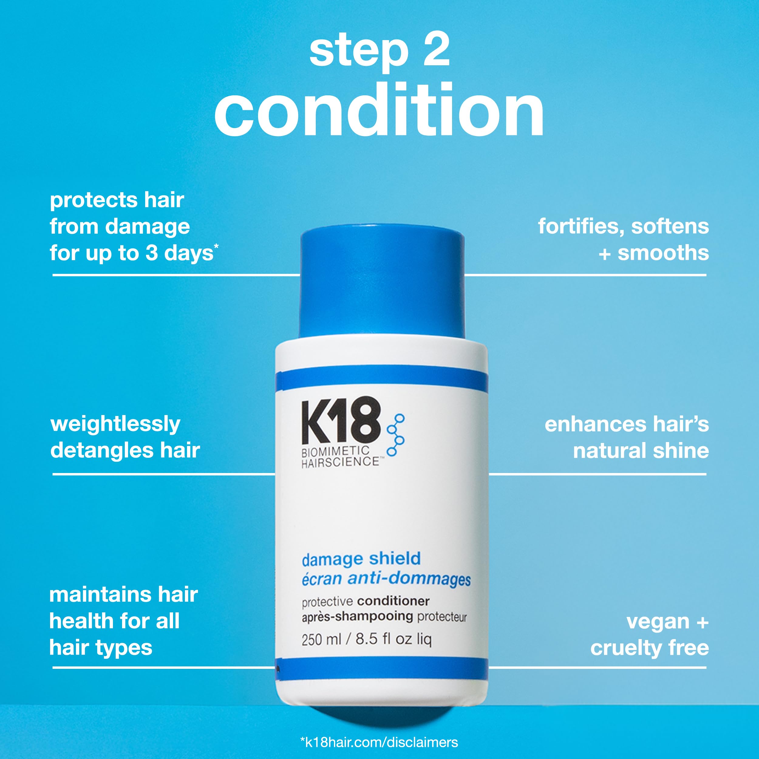 K18 set in use under shower illustrating protective daily washing routine