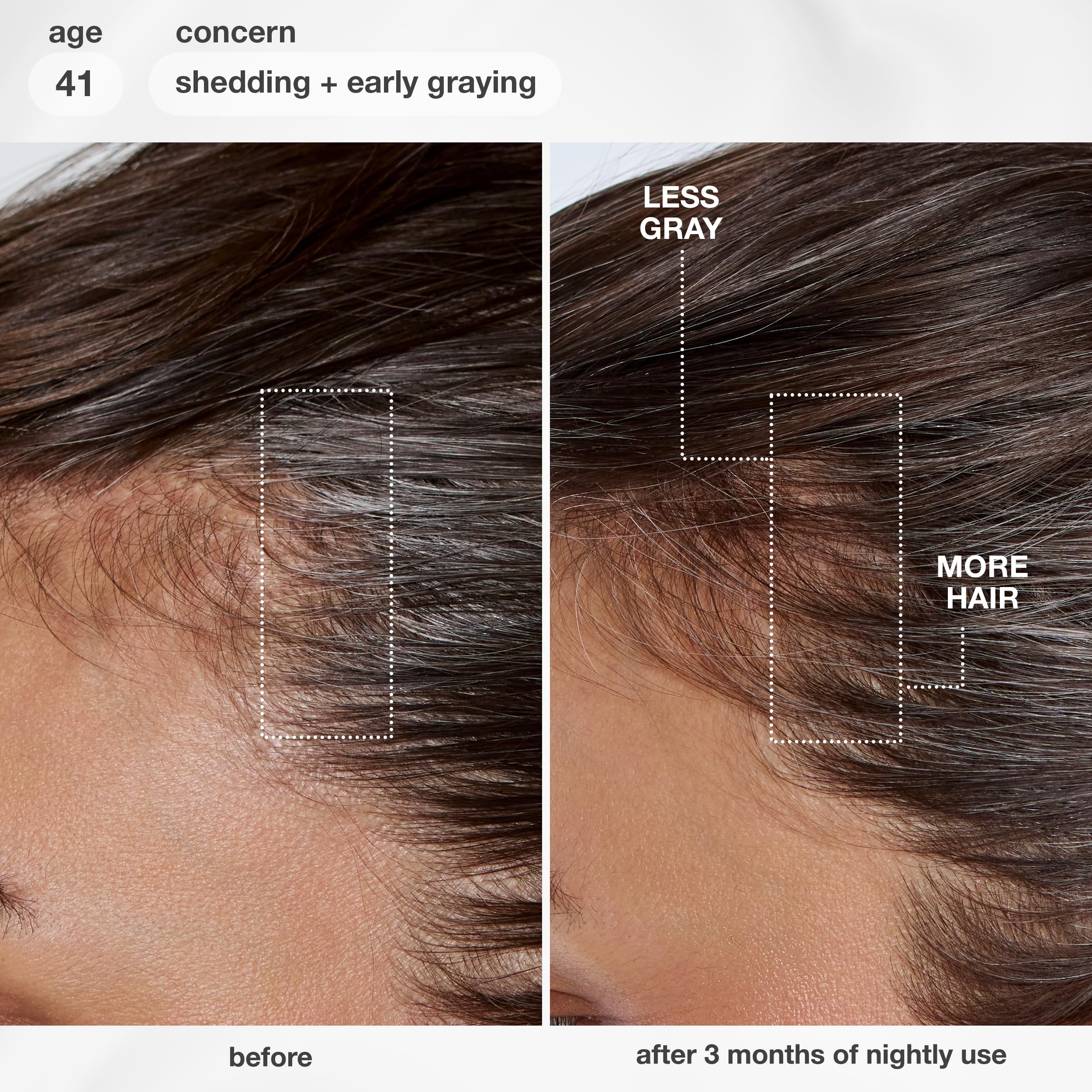 K18 serum texture close-up, lightweight water-based finish for non-greasy feel