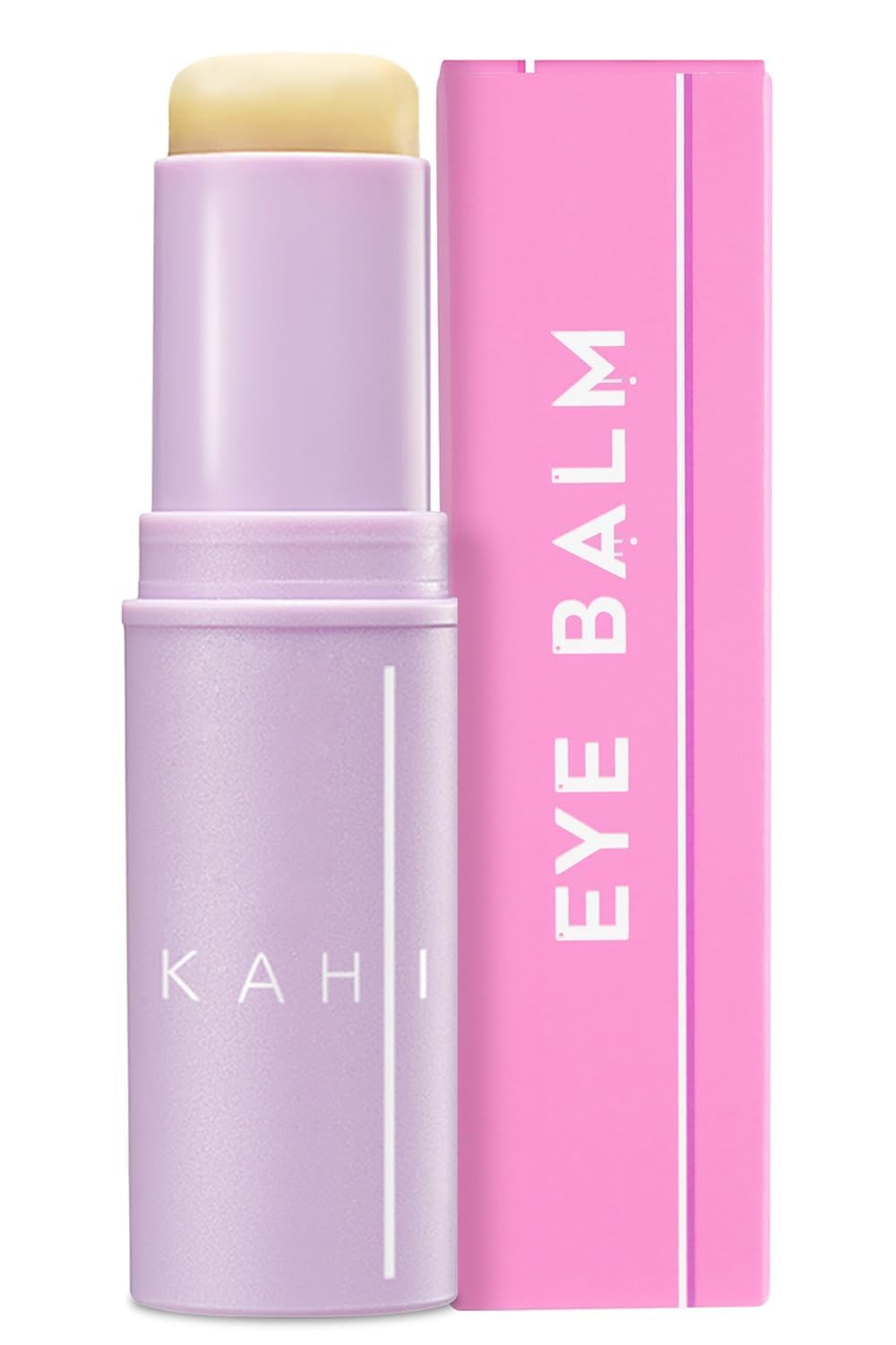 KAHI front packaging showing compact eye balm stick and branding benefit