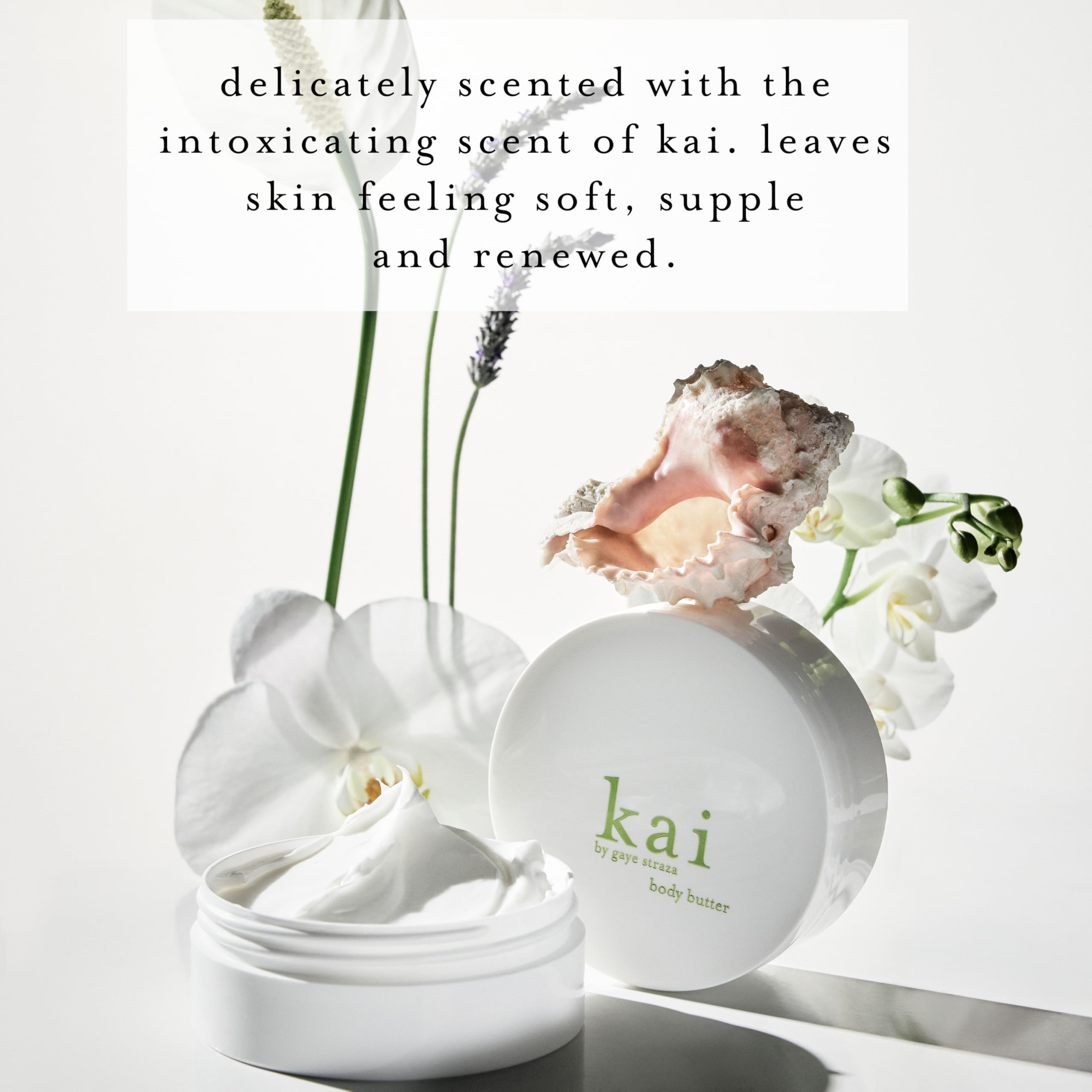 kai body butter whipped texture closeup demonstrating light absorbent feel