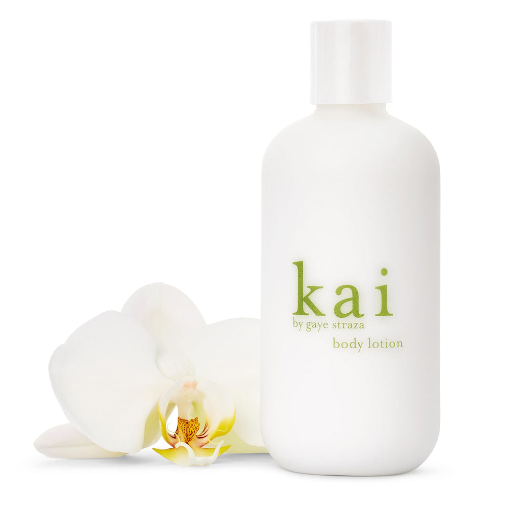 kai front packaging shows sleek bottle and signature gardenia scent benefits hydration